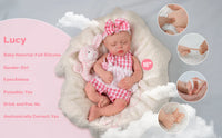 LUCY 100% Silicone Reborn Baby 12in (Included items will vary, we choose your accessories)