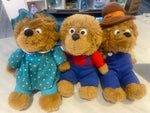 Set of 3 Vintage Berenstein Bears Plushes