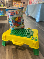 Activity Table w/Bag of Mega Blocks